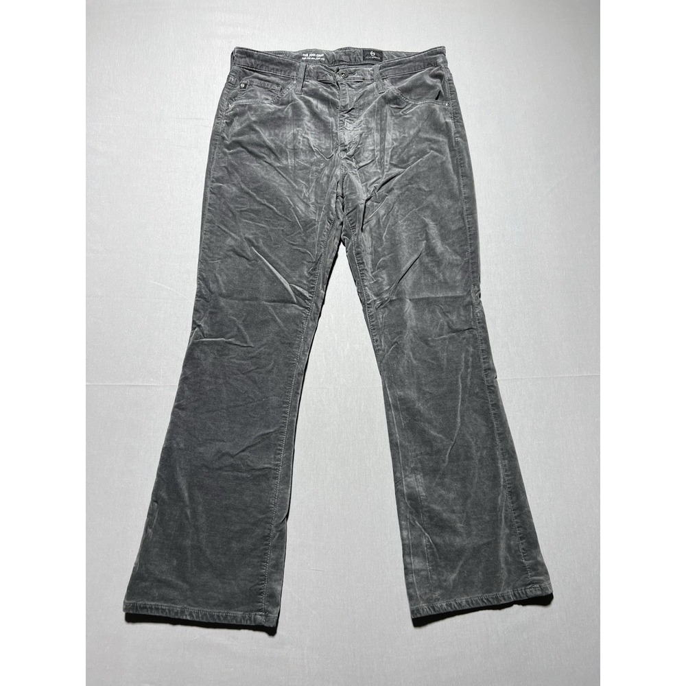 Adriano‎ Goldschmied Pants Women's 29 Gray Velvet Jodi Crop High-Rise Slim Flare
